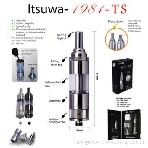 Itsuwa 1981-TS e-cig clearomizer 1981 TS tank
